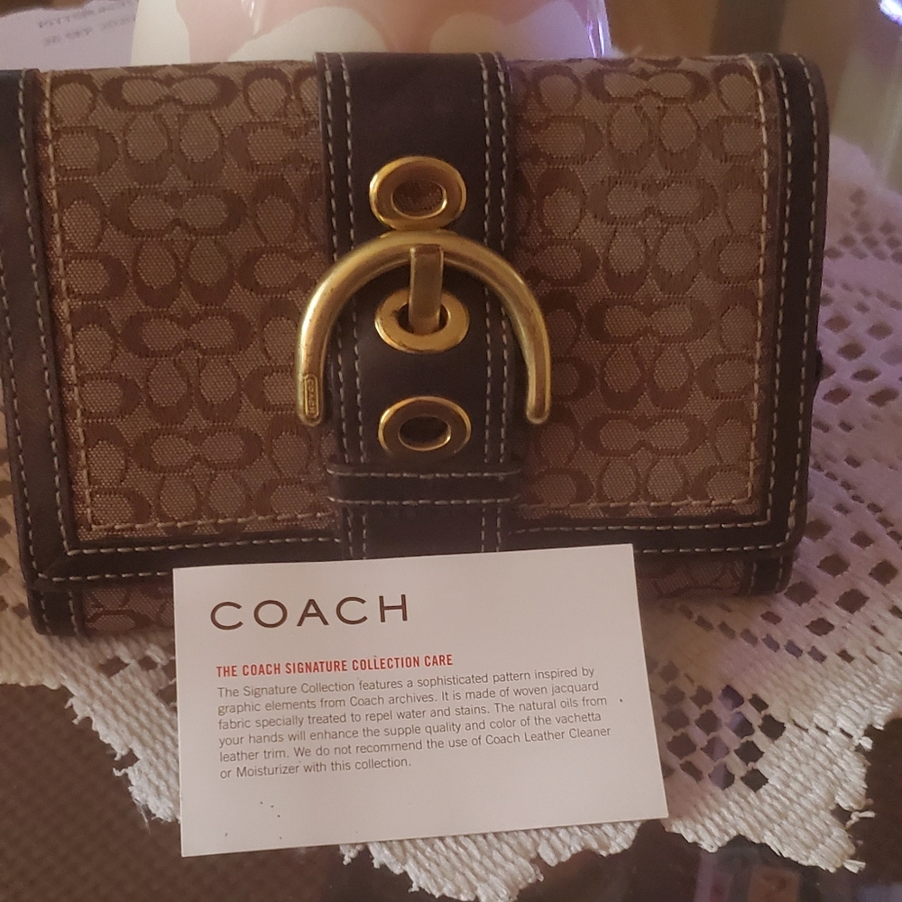 Coach suede wallet
